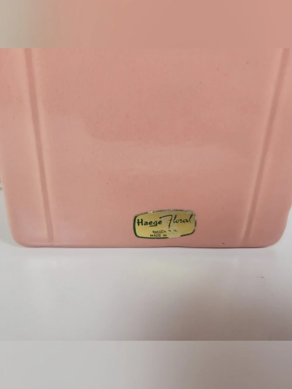 Mid Century Haeger Mauve Pink Art Deco Architectural Vase | Haeger Florist MCM